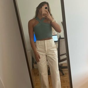 Aritzia Barton Sculpt Knit Criss Cross Tank